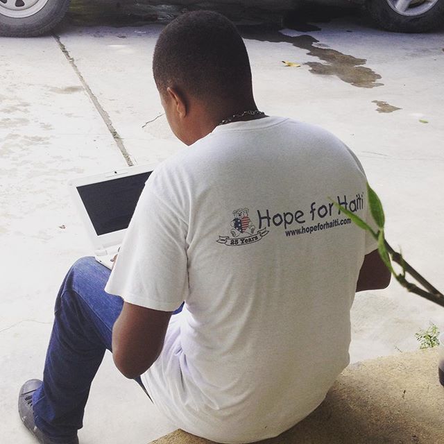 One of our drivers takes a break to check his email on his @endlesscomputers laptop. we gave all of our staff a laptop and in just a few months, we’ve already seen an increase in computer literacy! #haiti #hopeforhaiti #computer #endless #bonbagay One of our drivers takes a break to check his email on his @endlesscomputers laptop. we gave all of our staff a laptop and in just a few months, we've already seen an increase in computer literacy! #haiti #hopeforhaiti #computer #endless #bonbagay