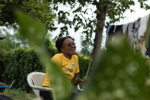 Lorencia, a recipient of five cherry tree seedlings