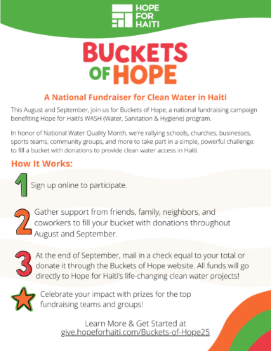 buckets of hope for Haiti