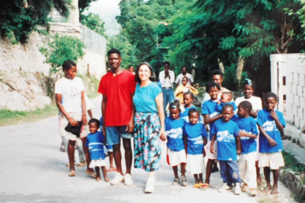 JoAnne Founder visiting orphanage