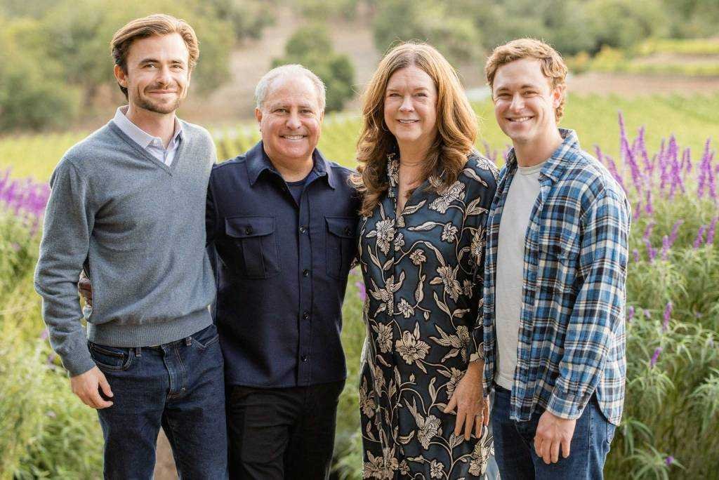 The Bergman family at the vineyard